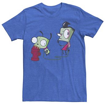 Men's Nickelodeon Invader Zim Walking Gir Fire Hydrant Portrait Graphic Tee