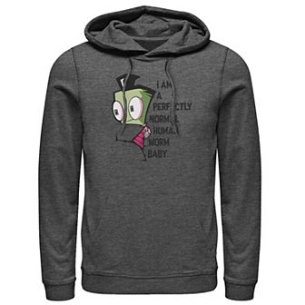 Men's Nickelodeon Invader Zim And Gir Watercolor Portrait Logo Graphic Hoodie