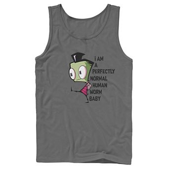 Men's Nickelodeon Invader Zim And Gir Watercolor Portrait Logo Graphic Tank Top