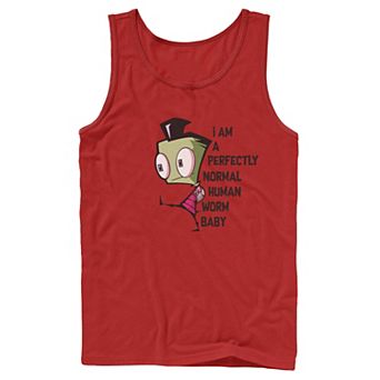 Men's Nickelodeon Invader Zim And Gir Watercolor Portrait Logo Graphic Tank Top