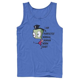 Men's Nickelodeon Invader Zim And Gir Watercolor Portrait Logo Graphic Tank Top