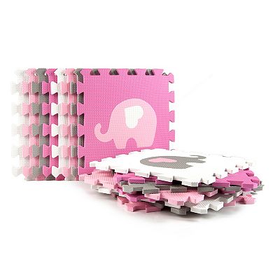 Tadpoles 16 Piece Elephants & Hearts Playmat Set