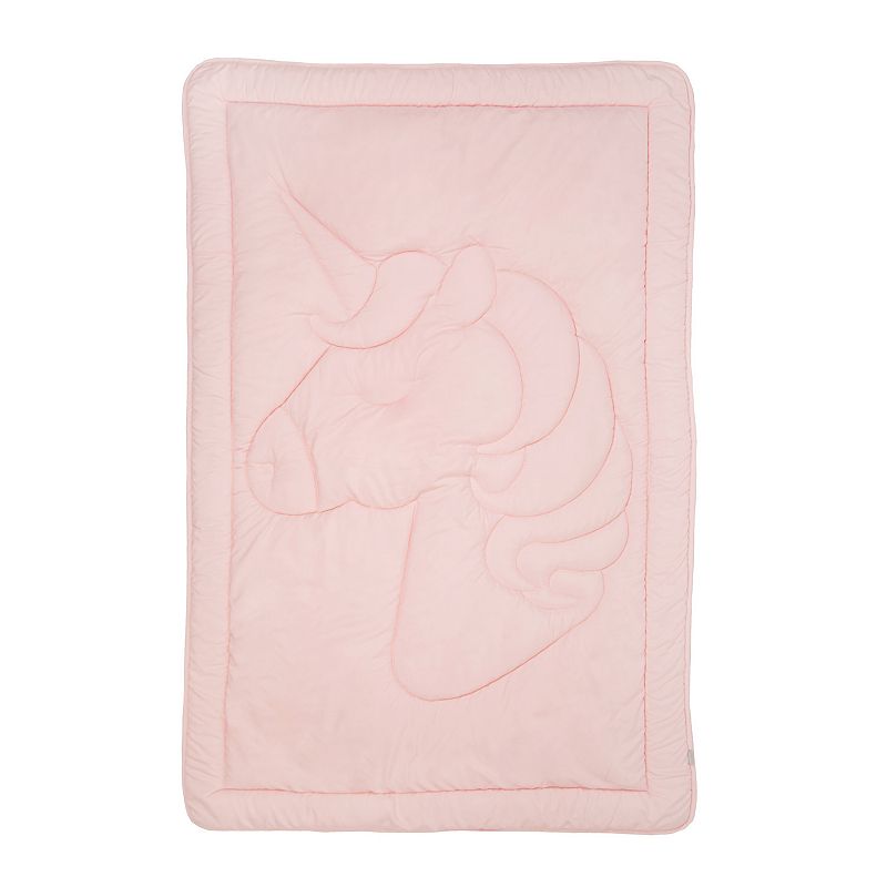 Tadpoles Quilted Toddler Comforter  Unicorn Pattern  Pink