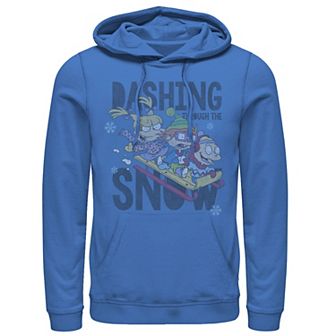 Men's Nickelodeon Rugrats Trio Dashing Through The Snow Sled Graphic Hoodie