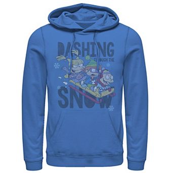 Men's Nickelodeon Rugrats Trio Dashing Through The Snow Sled Graphic Hoodie