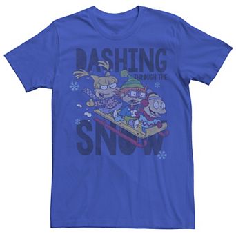 Men's Nickelodeon Rugrats Trio Dashing Through The Snow Sled Graphic Tee