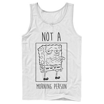 Men's Nickelodeon SpongeBob SquarePants Not A Morning Person Graphic Tank Top