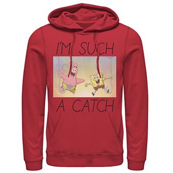 Men's Nickelodeon SpongeBob SquarePants Such A Catch Fish Hook Graphic Hoodie
