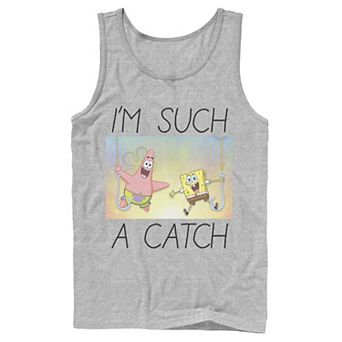 Men's Nickelodeon SpongeBob SquarePants Such A Catch Fish Hook Graphic Tank Top