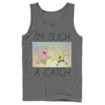 Men's Nickelodeon SpongeBob SquarePants Such A Catch Fish Hook Graphic Tank Top