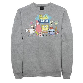 Men's Nickelodeon SpongeBob SquarePants Bob Esponja Happy Group Shot Fleece