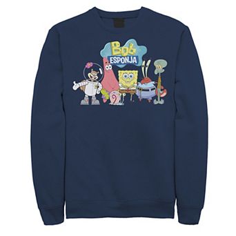 Men's Nickelodeon SpongeBob SquarePants Bob Esponja Happy Group Shot Fleece