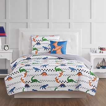 My World Kids Dino Tracks Quilt Set