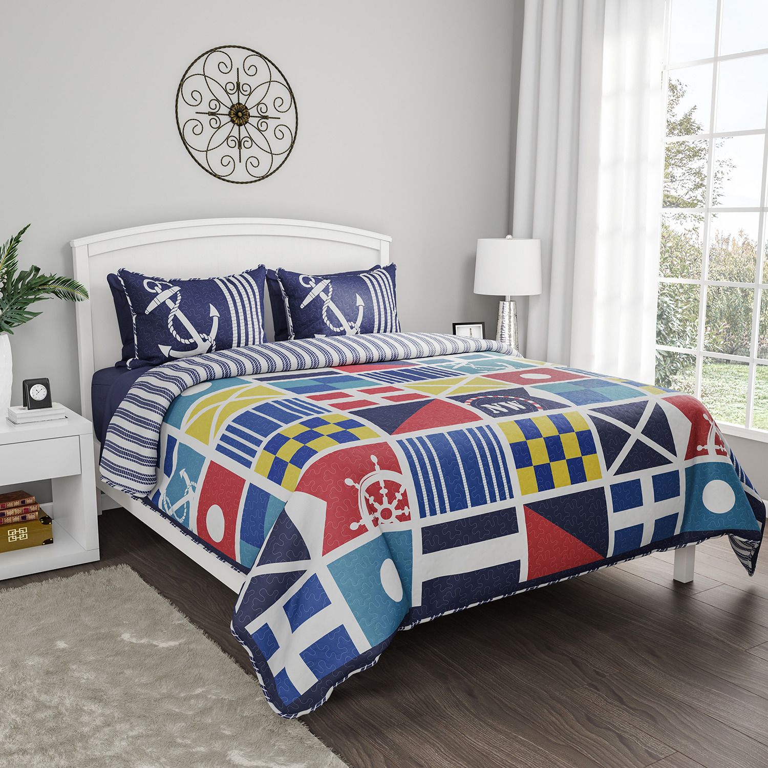 Portsmouth Home Nautical Bedspread Set   4200966