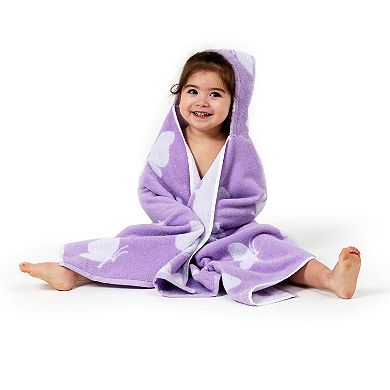 Linum Home Textiles Kids Butterfly Turkish Aegean Cotton Hooded Easy Bath & Beach Wrap