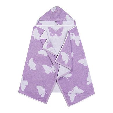 Linum Home Textiles Kids Butterfly Turkish Aegean Cotton Hooded Easy Bath & Beach Wrap