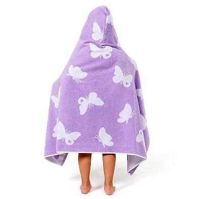 Linum Home Textiles Kids Butterfly Turkish Aegean Cotton Hooded Easy Bath & Beach Wrap