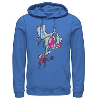 Men's Nickelodeon Invader Zim Menacing Laugh Tired Gir Portrait Graphic Hoodie