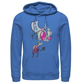 Men's Nickelodeon Invader Zim Menacing Laugh Tired Gir Portrait Graphic Hoodie