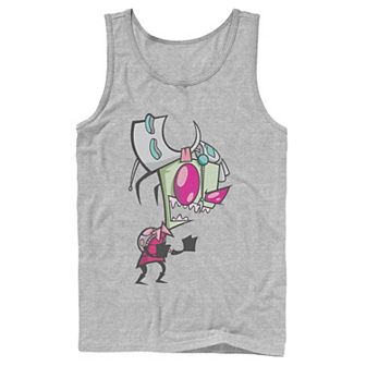 Men's Nickelodeon Invader Zim Menacing Laugh Tired Gir Portrait Graphic Graphic Tank Top