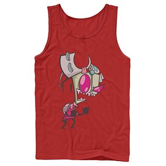 Men's Nickelodeon Invader Zim Menacing Laugh Tired Gir Portrait Graphic Graphic Tank Top