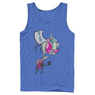 Men's Nickelodeon Invader Zim Menacing Laugh Tired Gir Portrait Graphic Graphic Tank Top