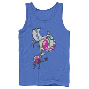 Men's Nickelodeon Invader Zim Menacing Laugh Tired Gir Portrait Graphic Graphic Tank Top
