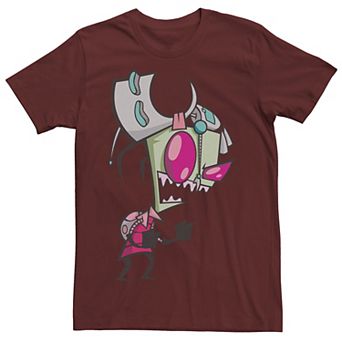 Men's Nickelodeon Invader Zim Menacing Laugh Tired Gir Portrait Graphic Tee