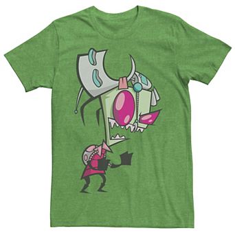 Men's Nickelodeon Invader Zim Menacing Laugh Tired Gir Portrait Graphic Tee