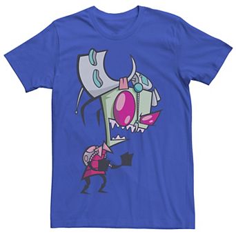 Men's Nickelodeon Invader Zim Menacing Laugh Tired Gir Portrait Graphic Tee