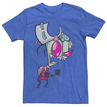 Men's Nickelodeon Invader Zim Menacing Laugh Tired Gir Portrait Graphic Tee