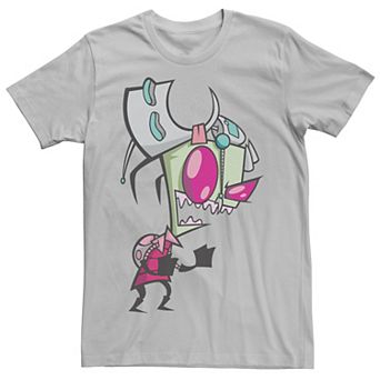 Men's Nickelodeon Invader Zim Menacing Laugh Tired Gir Portrait Graphic Tee