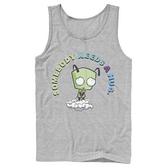 Men's Nickelodeon Invader Zim Gir Somebody Needs A Hug Sad Portrait Graphic Graphic Tank Top