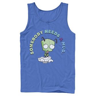 Men's Nickelodeon Invader Zim Gir Somebody Needs A Hug Sad Portrait Graphic Graphic Tank Top