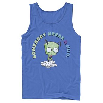 Men's Nickelodeon Invader Zim Gir Somebody Needs A Hug Sad Portrait Graphic Graphic Tank Top