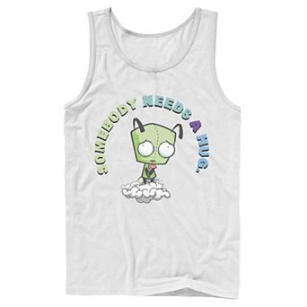 Men's Nickelodeon Invader Zim Gir Somebody Needs A Hug Sad Portrait Graphic Graphic Tank Top
