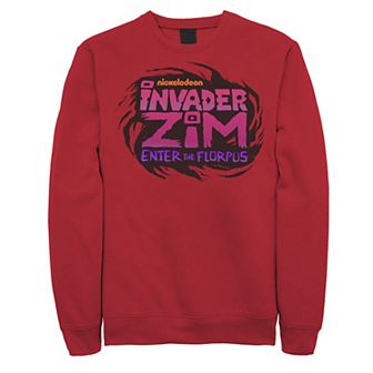 Men's Nickelodeon Invader Zim Enter Florpus Logo Graphic Fleece Pullover