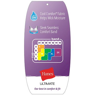 Hanes Ultimate® No Dig Support Smoothtec Wireless Bra DHHU35
