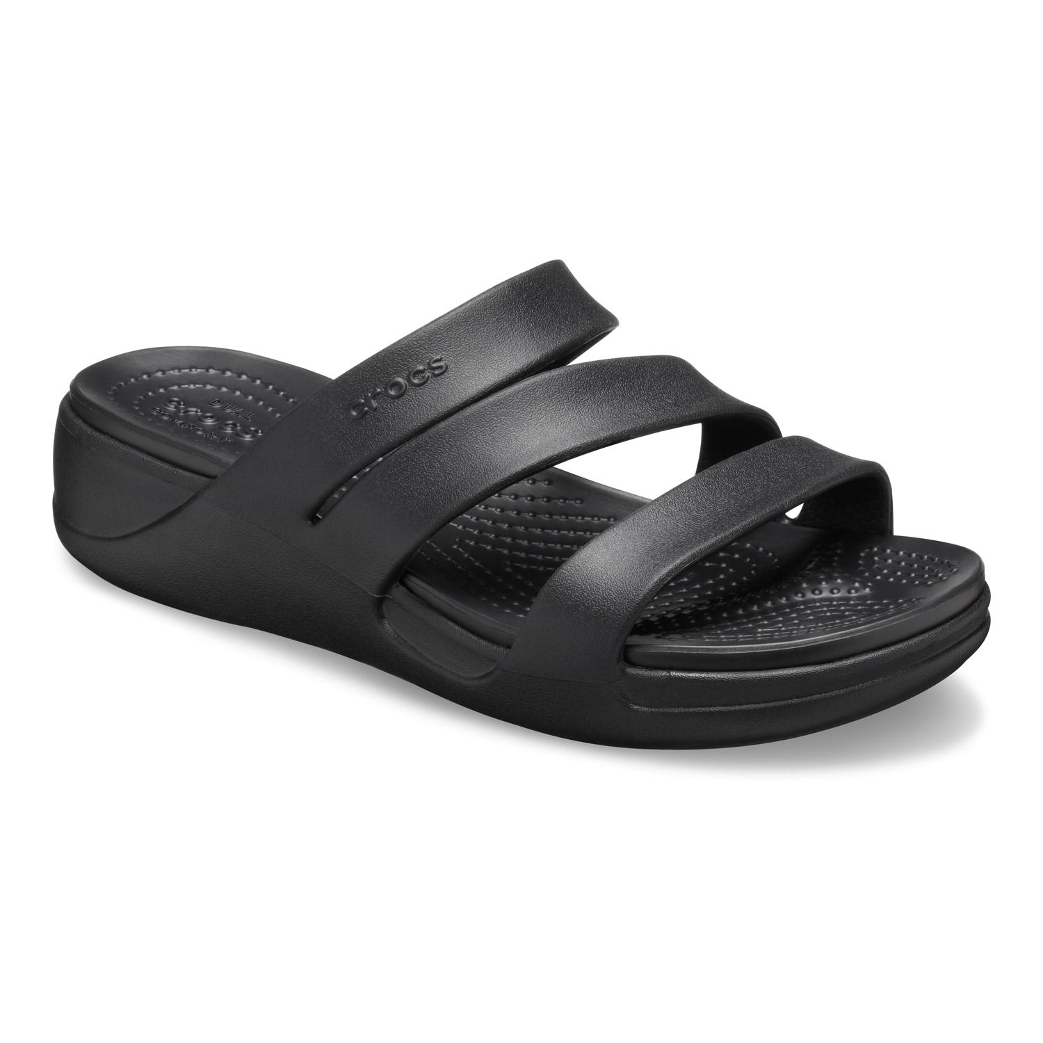 strappy croc sandals