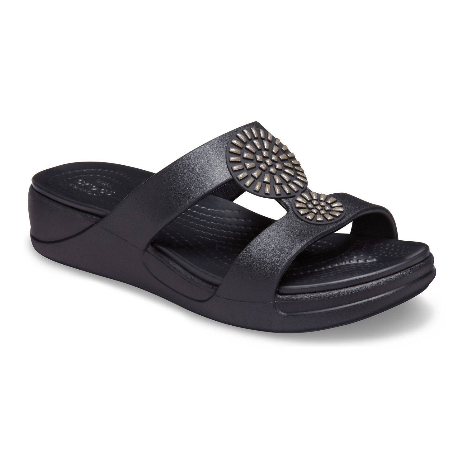 crocs monterey diamante wedge flip