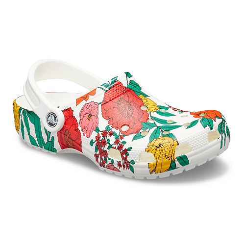 crocs classic floral clogs