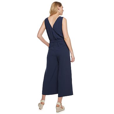 Women's Nine West Back Overlap Sleeveless Jumpsuit