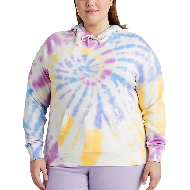 Plus Size Chap Tie Dye Hooded Sweatshirt
