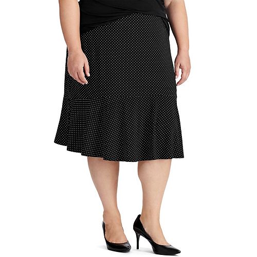 Plus Size Chaps Ruffle Skirt