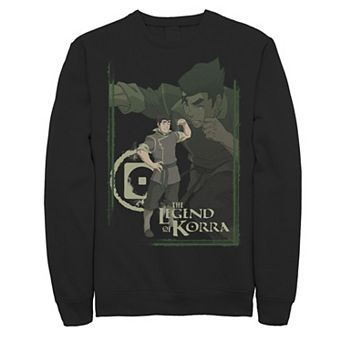 Men's The Legend Of Korra Bolin Collage Poster Graphic Fleece Pullover