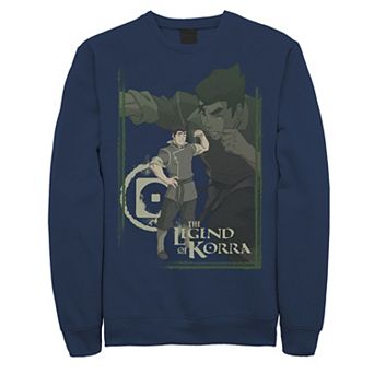 Men's The Legend Of Korra Bolin Collage Poster Graphic Fleece Pullover