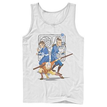 Men's Nickelodeon Avatar The Last Airbender Main Cast Group Shot Symbol Graphic Tank Top