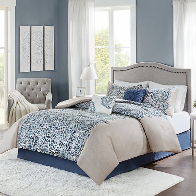 Madison Park Jess 6-Piece Comforter Set with Coordinating Pillows