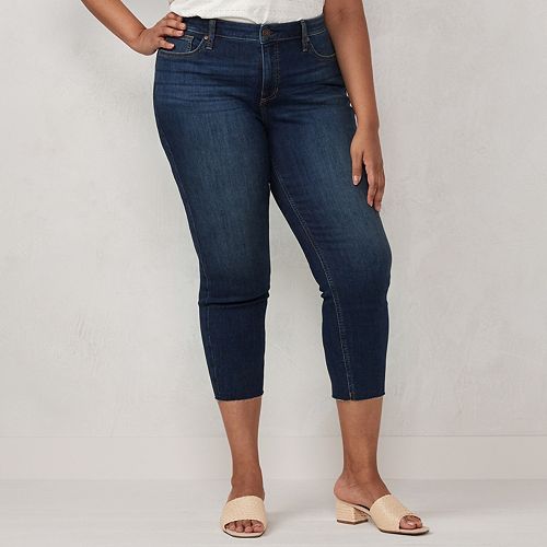 Plus Size LC Lauren Conrad Skinny Crop Jeans