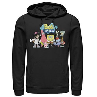 Men's Nickelodeon SpongeBob SquarePants Bob Esponja Happy Group Shot Graphic Hoodie